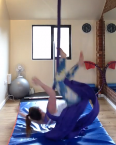 Aerial silks fall