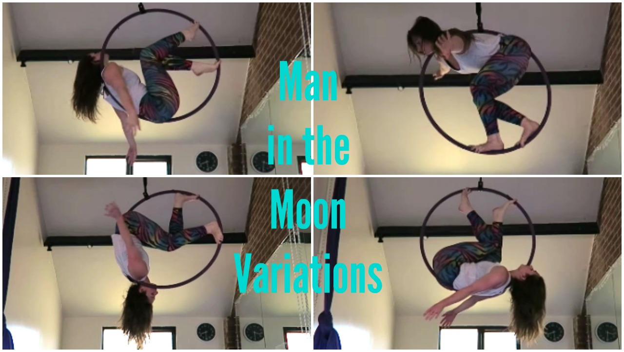 Aerial Hoop Man in the Moon Variations