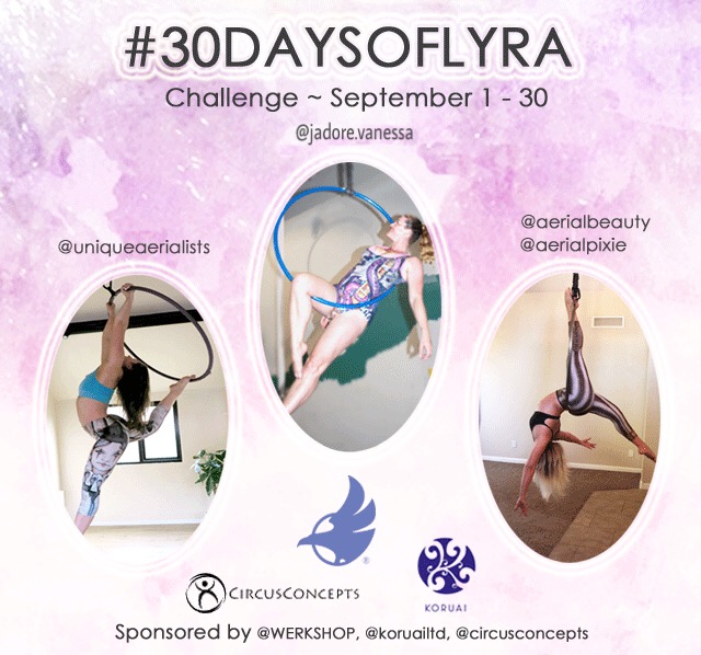 #30daysoflyra Aerial Hoop Challenge