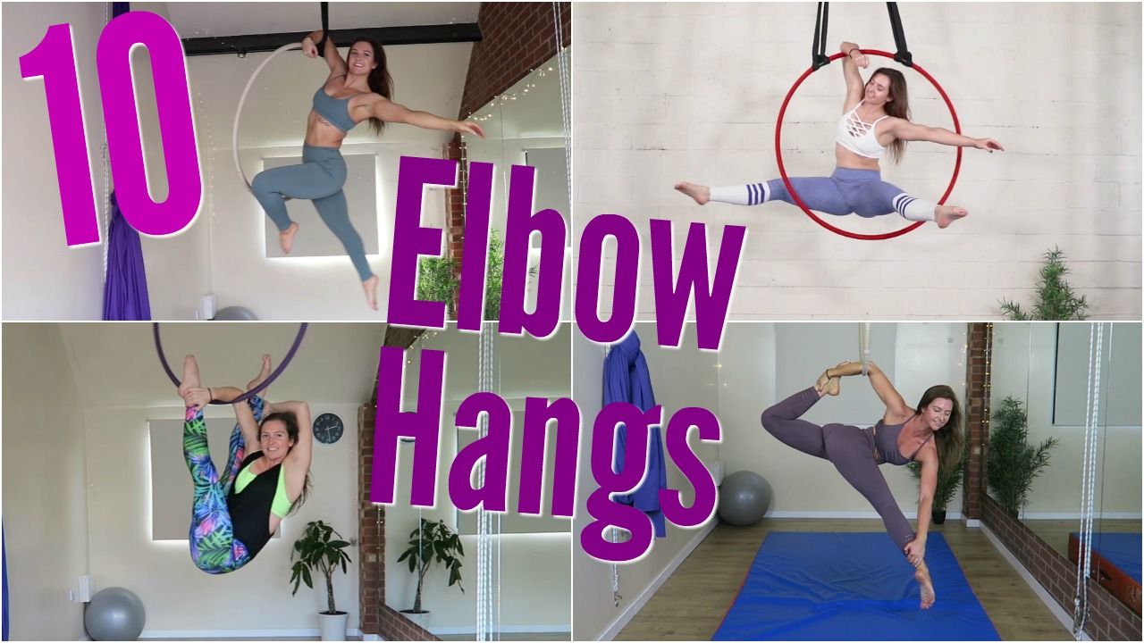 10 Aerial Hoop Elbow Hangs